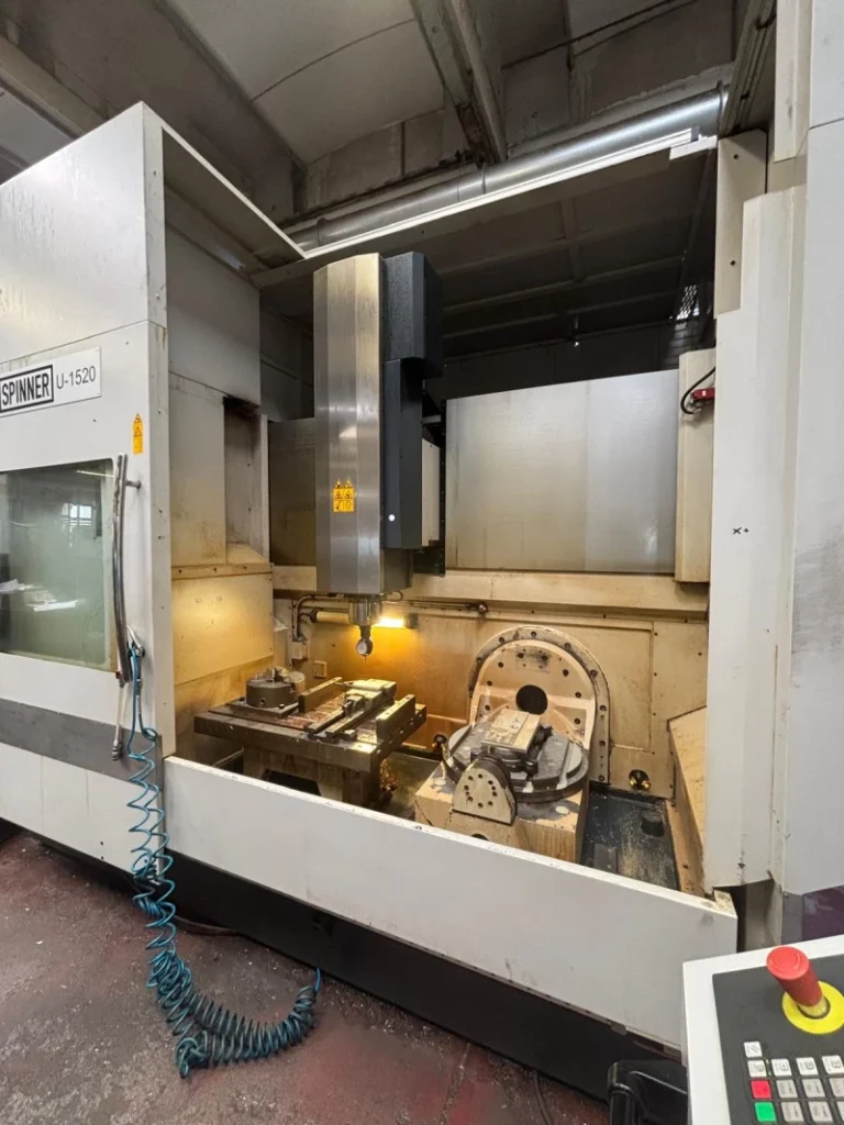 "SPINNER U1520 5-axis machining center used 2018 with Siemens Sinumerik control"